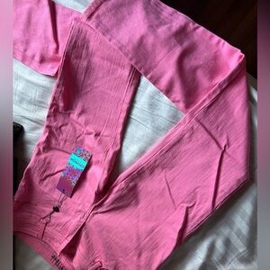 Bright Pink Women's Crunch jeans with tag